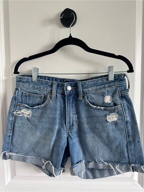 Lucky Brand Distressed Denim Jean Shorts - Light Blue Wash